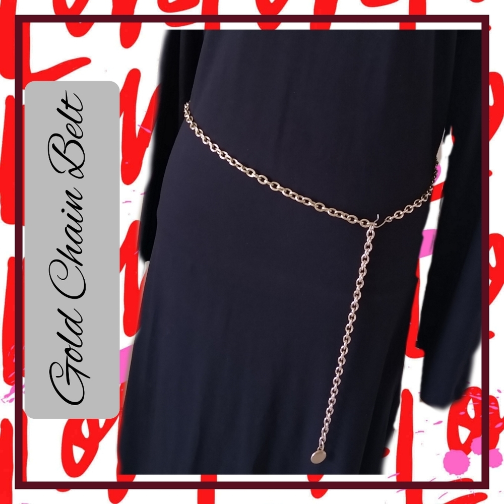 Gently Used Gold Chain Belt/Hip Belt Y2K